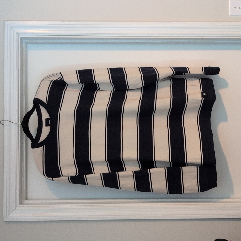 Vans Blue and White Striped Tee
